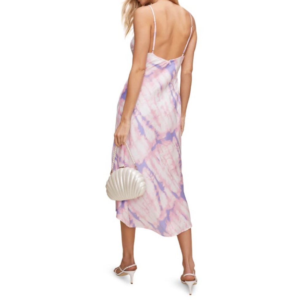 NWT ASTR Bias Cut Sleeveless Satin Midi Dress XS - Picture 2 of 9